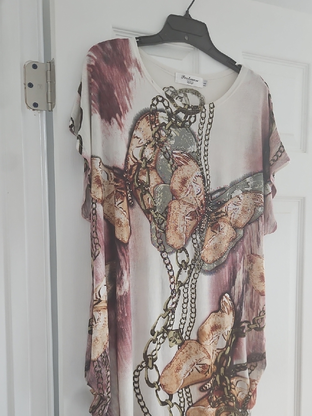 Portmans Rose and Cream Butterfly Chain Print Tunic
